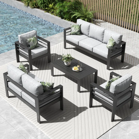 Alturas Standalone Product 5 Piece Sofa Seating Group with Cushions