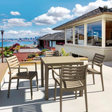 Siesta Artemis 5 Piece Outdoor Dining Set, 31-1/2"W x 29"H Table