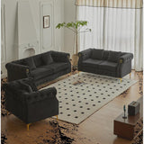 Frotten 3 - Piece Velvet Living Room Set