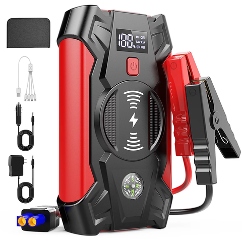 Jump Starter with Wireless Changing, 4000A Peak 39800mAH Portable Battery Jump Starter