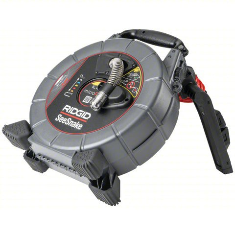 RIDGID Pipe Inspection Camera Reel: SeeSnake® microREEL, 100 ft Lg., 4 in Max. Pipe Dia., Fixed