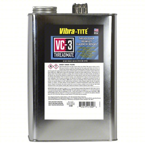 VIBRA-TITE Reusable Threadlocker: VC-3, Red, 1 gal, Can