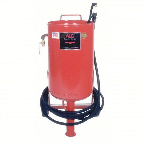ALC Portable Abrasive Blaster: Pressure Feed, 250 lb Media Capacity, 125 cfm