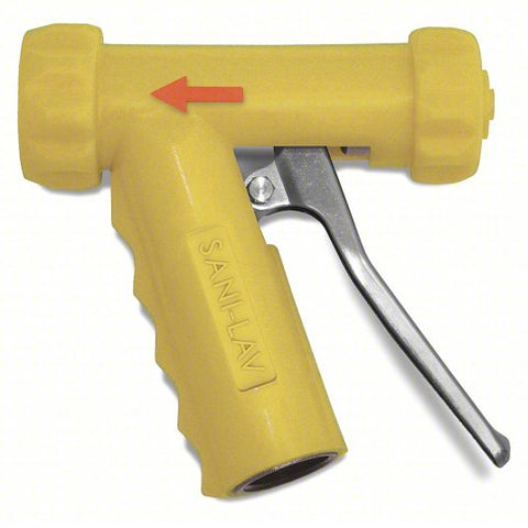 Spray Nozzle: 7 gpm Flow Rate, Yellow, 4 39/64 in Lg, 3/4 in GHT Female Inlet