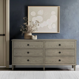 Victoria 6-Drawer Double Wide Wood Dresser