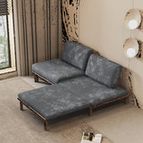 Upholstered Sleeper Sofa, 78.7'' Sofa Bed, Natural Ash Wood Frame, Removable Cloth Cover