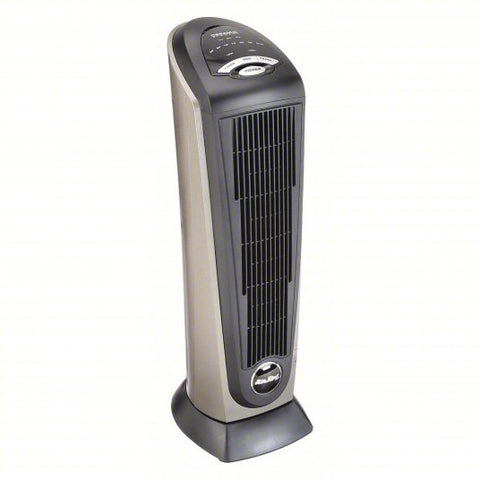 Portable Electric Heater: 900W/1500W, 2 Heat Settings, Gray, 23 in x 7-1/4 in x 8-1/2 in