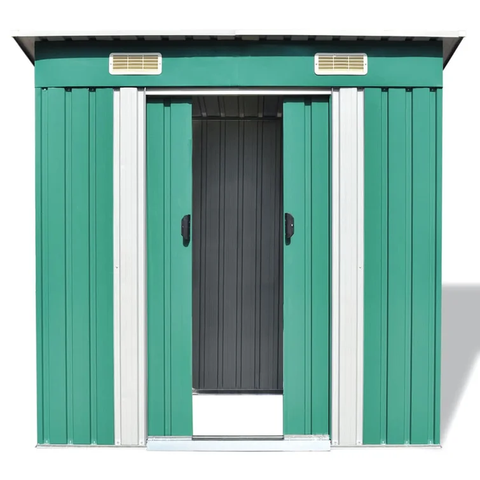 Dasheil Garden Storage Shed Steel Outdoor Shed House Building green