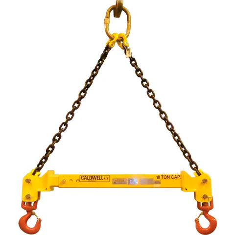 Strong-bac Adjustable Spreader Beam, 4000 lbs Capacity, 168", Chain Top Rigging, Yellow, Steel