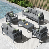 Alturas Standalone Product 5 Piece Sofa Seating Group with Cushions