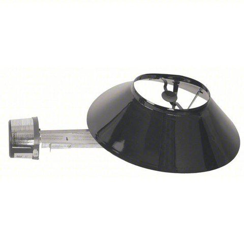 Vent Hood Damper Assembly: Horizontal/Vertical, 50 ft Venting Distance, 29 in Overall Lg