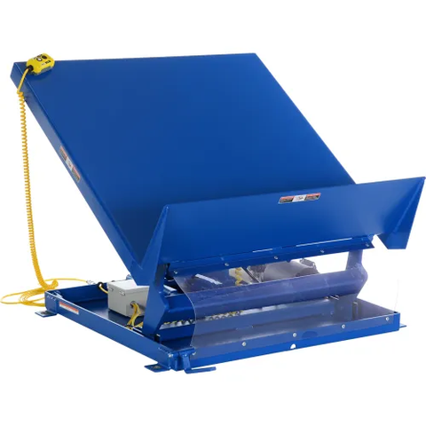 Unitilt Single Scissor Lift & Tilt Table 4000 Lb. Capacity UNI-5448-4-BLU-460-3