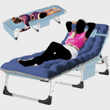 Slsy Folding Lounge Chair, 5-Position Adjustable Outdoor Reclining Chair, Folding Sleeping Bed Cot