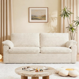 Dyonery 70" Loveseat Sofa Corduroy Couch,Modern Sofa Love Seat, Deep Seat Slipcovered Sofa with 2 Wide Armrest Pillows and Soft Backrest