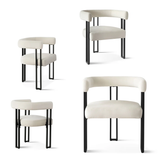 Set of 4 Upholstered 18.5" Seat Height Velvet Kitchen Dining Armchair (Set of 4)