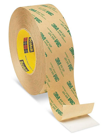 3M 468MP Adhesive Transfer Tape Hand Rolls - 2" x 60 yds