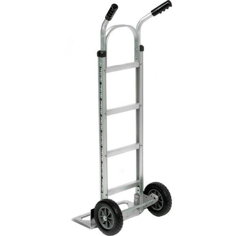 Aluminum Hand Truck - Double Handle - Mold-On Rubber Wheels