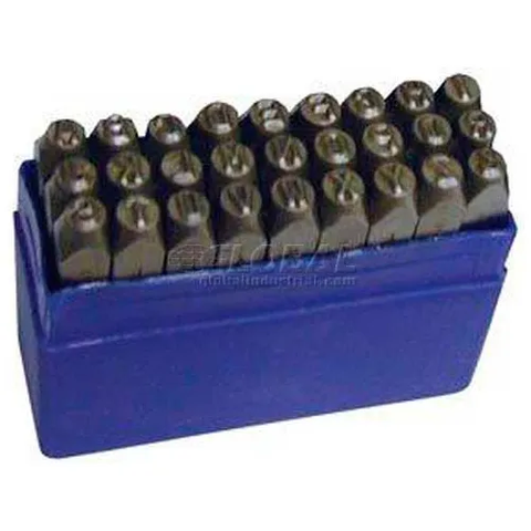1/4" Import 36 Pc. Letter & Figure Steel Stamp Set