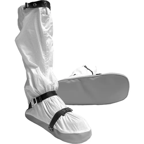 Transforming Technologies TX4000 ESD Cleanroom Apparel Soft Sole Boot Cover, L, White