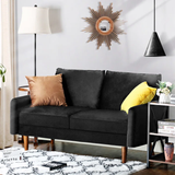 Everly Quinn Hessville Sofa 56" Velvet Round Arm Loveseat