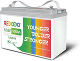 Redodo 12V 100Ah LiFePO4 Battery, 12 Volt lithium battery with 100A BMS