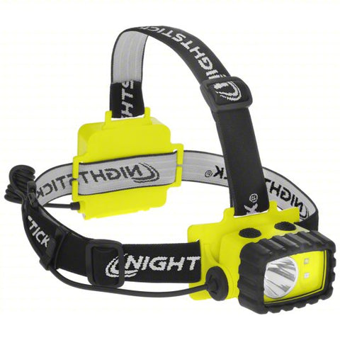 Safety-Rated Headlamp: 190 lm Max Brightness, 12 hr Run Time at Max Brightness, Green, Plastic, Spot
