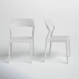 Farrah Outdoor Stacking Dining Side Chair (Set of 2)