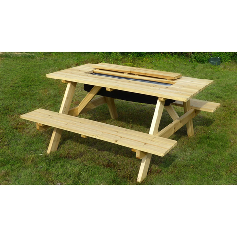 Sorrento Wood Cooler Picnic Table