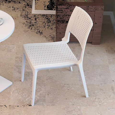 Martz Outdoor Stacking Dining Side Chair (Set of 2)