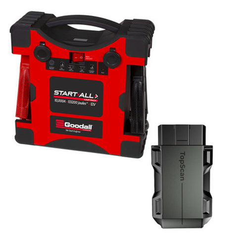 Goodall 10,000 Amp 12V Lithium Cobalt Start All Jump Pack (JP-12-10000) + Free Tool (TOPSCANPRO)