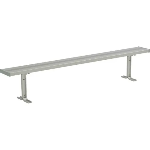 8' Aluminum Park Bench, Backless, Portable
