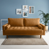 Sellner 70" Velvet Square Arm Tufted Seat Sofa