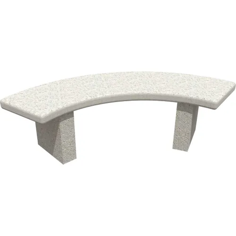 Palmer Hamilton Getzen 58" Curved Concrete Bench, SB6 Sandblast