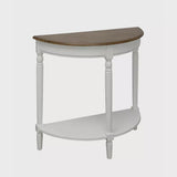 Provencal Countryside Semi-Circular Entryway Table with Lower Shelf