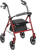 Drive Medical 10257RD-1 4 Wheel Rollator Walker With Seat