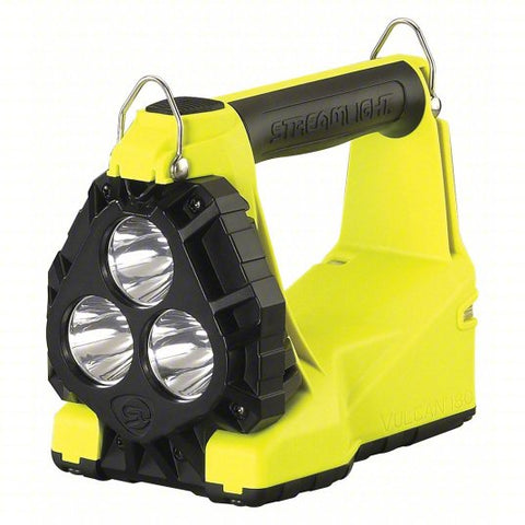 Industrial Lantern: Rechargeable, 400 lm Max Brightness, 10 hr Run Time at Max Brightness, Yellow