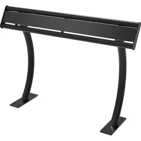 UltraSite® Hartford 4' Leaning Rail, Surface Mount, Black