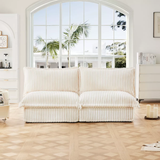 Upholstered Sectional Sofa, 2 Seater Armless Free