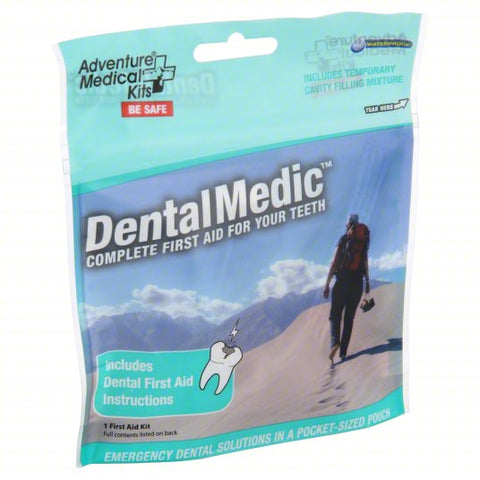 ADVENTURE MEDICAL Dental First Aid Kit: Oral, 1 People Served, 20 Components, Plastic