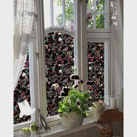 Abstract Non-Wall Damaging Window Decal