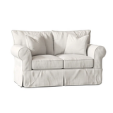 Amari 63" Rolled Arm Slipcovered Loveseat