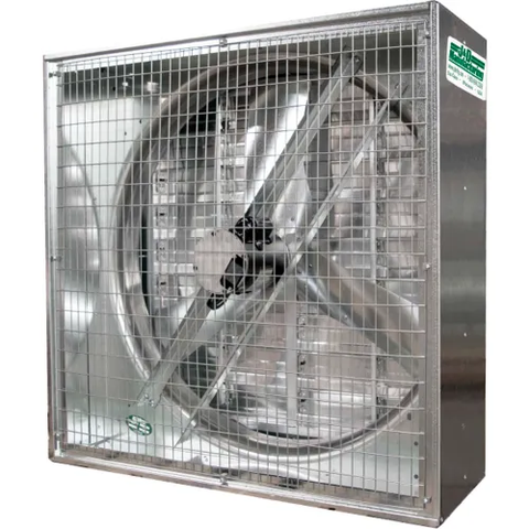 J&D 36" Galvanized Wall Master Exhaust Fan, Direct Drive, 1/2hp, 3 Phase