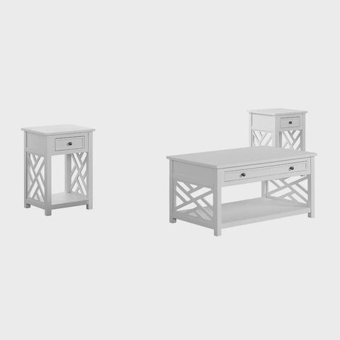 36" Middlebury Coffee Table and 2 End Tables with Drawer - Alaterre Furniture