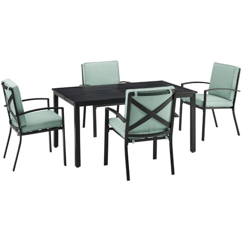 5 Piece Outdoor Dining Set in Mist