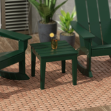 WestinTrends Ashore Oversized Outdoor Side Table, 18 Inch All Weather Poly Lumber Adirondack Patio Side Table Square End Table