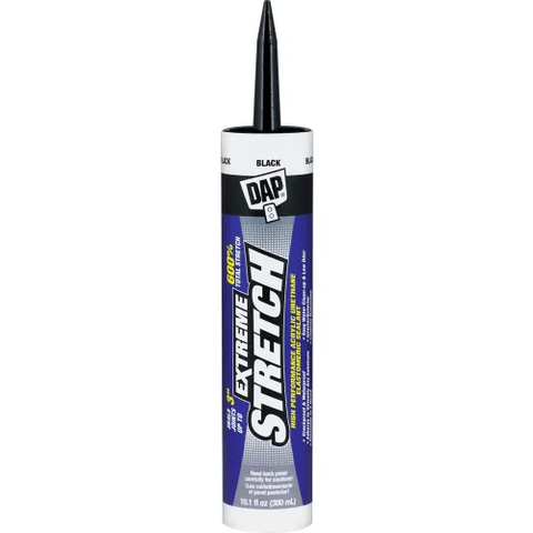 DAP® Products Extreme Stretch Elastomeric Sealant, 10.1 fl. oz., Black, Pack of 12 - Pkg Qty 12