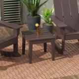 WestinTrends Ashore Oversized Outdoor Side Table, 18 Inch All Weather Poly Lumber Adirondack Patio Side Table Square End Table