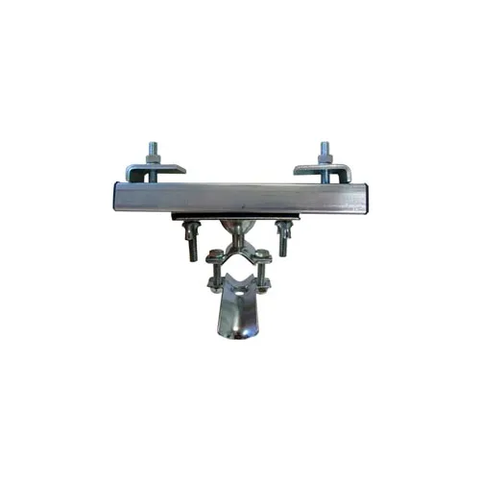 Hubbell End Clamp W/ S Beam Support, 6-1/2"L x 5"W, Gray