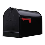 Architectural Mailboxes Post Mount Black Metal Large Mailbox