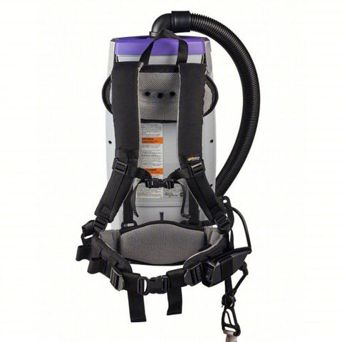 PROTEAM Backpack Vacuum: 159 cfm Air Flow, 12 lb Wt, 70 dB Sound Level, 2 1/2 gal Vacuum Capacity